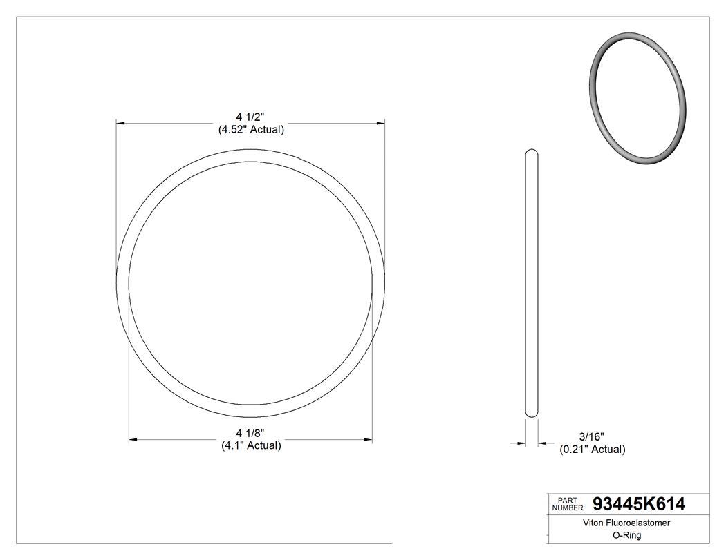 Technical drawing - 93445K614